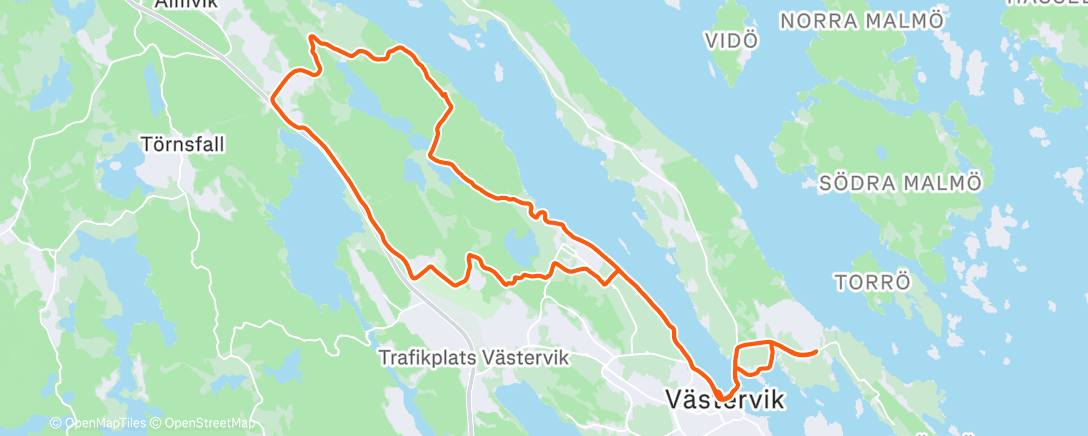 Map of the activity, Lite blandat stig och grus