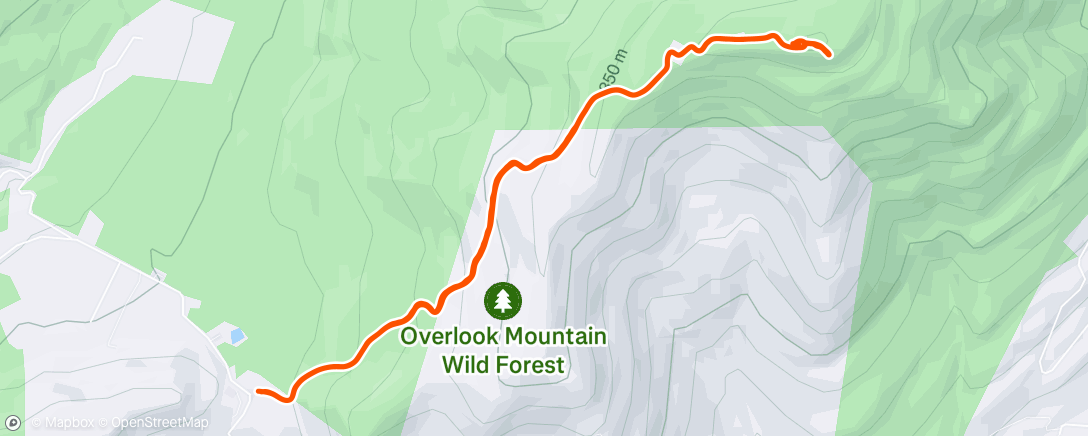 Map of the activity, Overlook Mountain