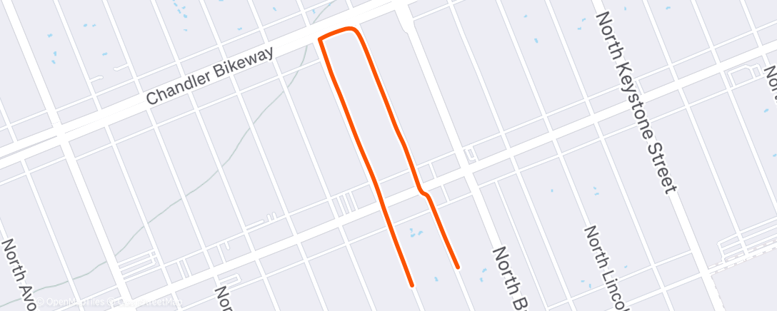 Map of the activity, Morning Run