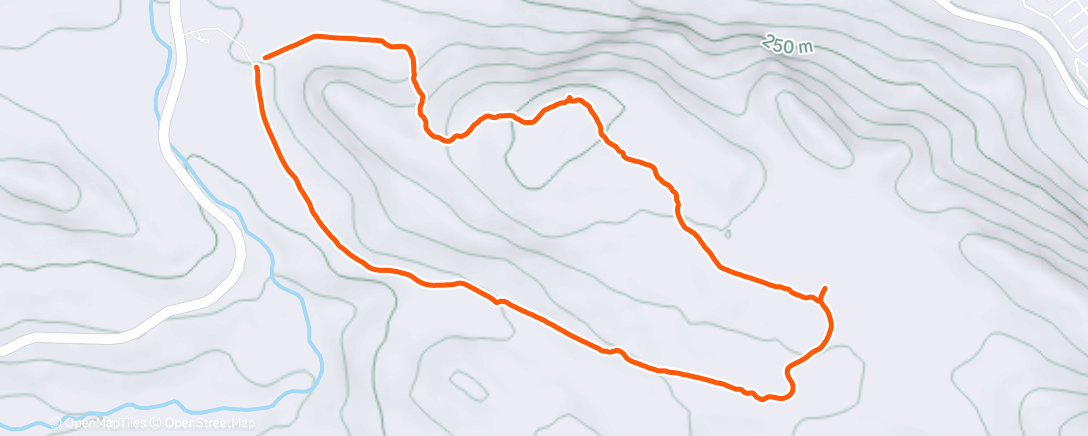 Map of the activity, Carrera de montaña matutina