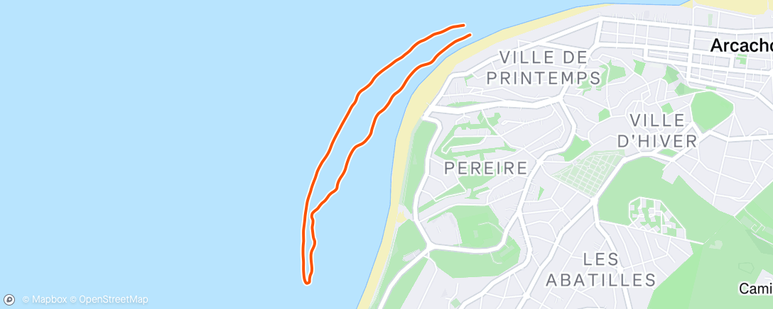 Map of the activity, SUP