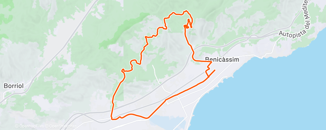 Map of the activity, Afternoon Ride