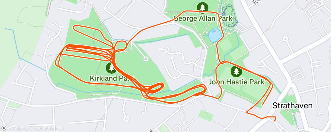 Map of the activity, Morning Run