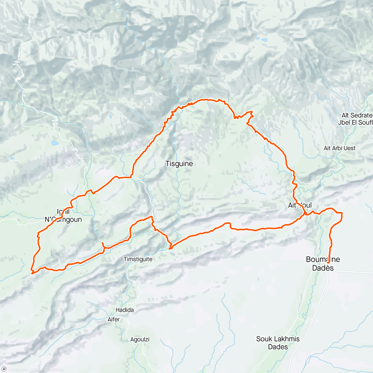 Map of the activity, Primera etapa Titan Desert.