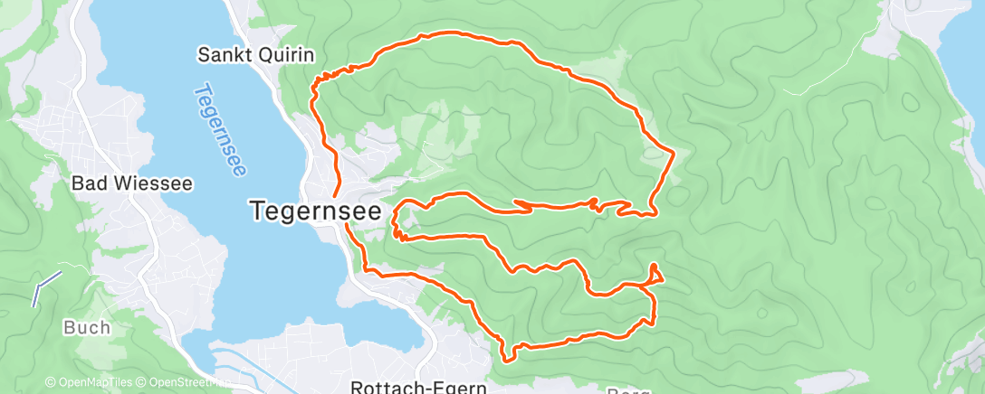 Map of the activity, Lunch Trail Run