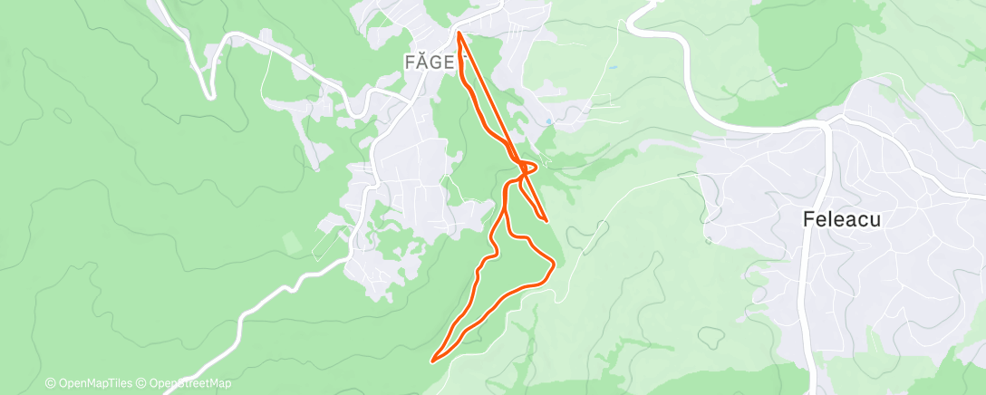 Map of the activity, Afternoon Trail Run
