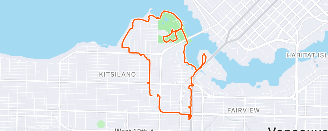 Map of the activity, Kits walk