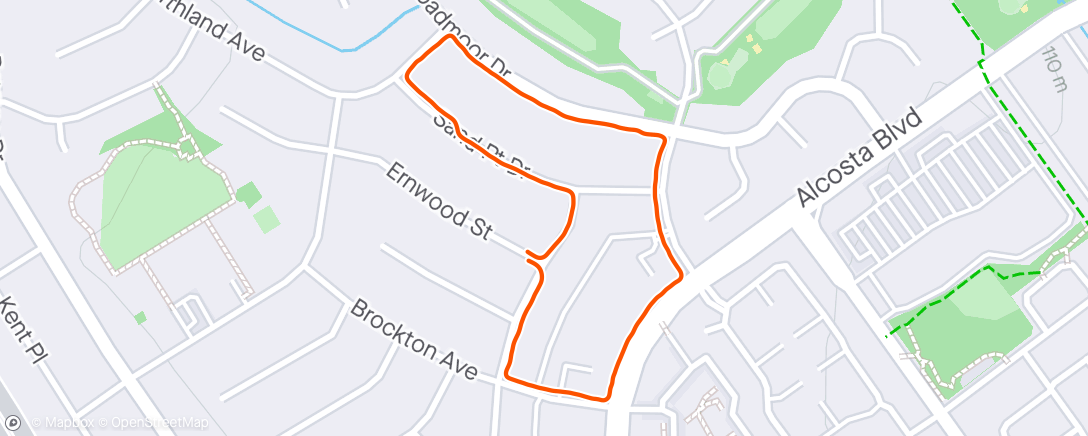 Map of the activity, Evening Walk