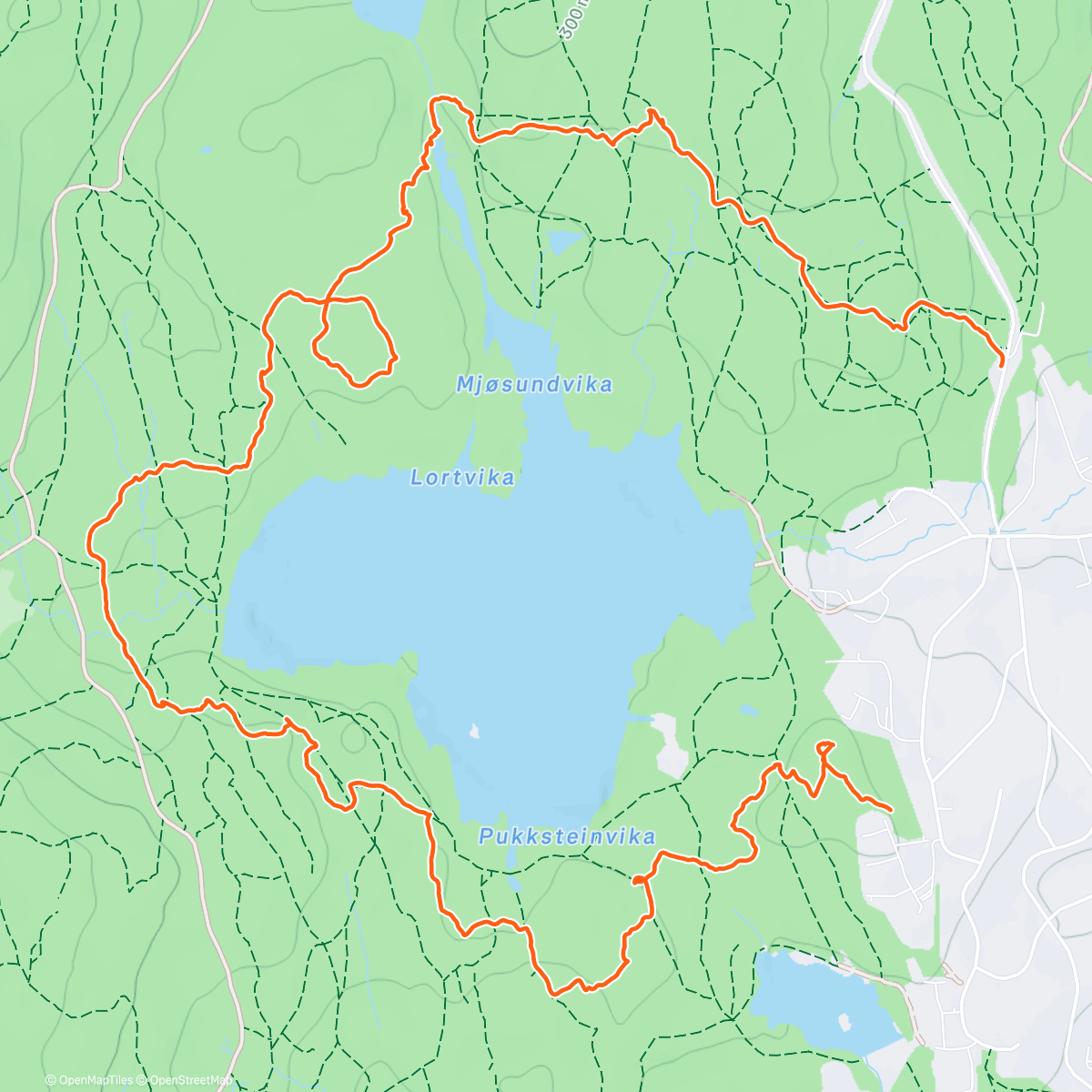 Map of the activity, Morning Trail Run