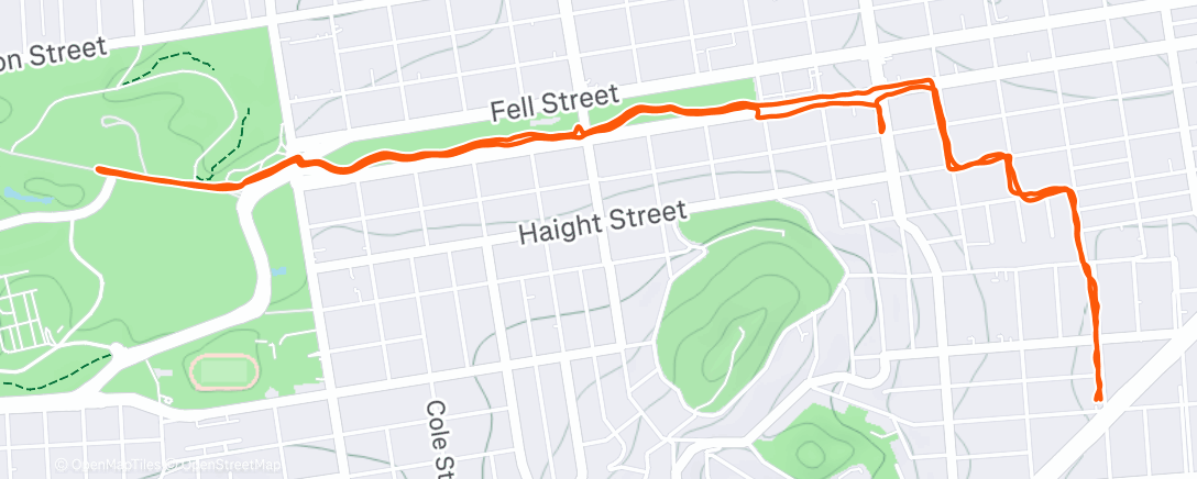 Map of the activity, Lunch Run