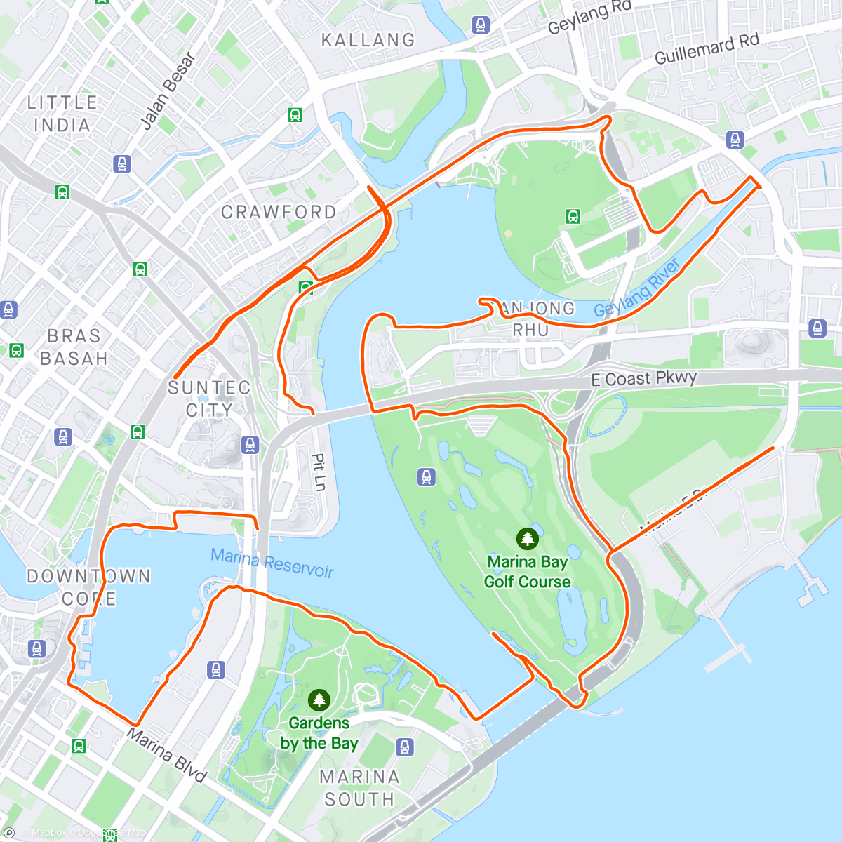 Map of the activity, 2XU Compression Run 2024