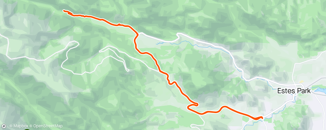 Map of the activity, Rocky Mountain National Park