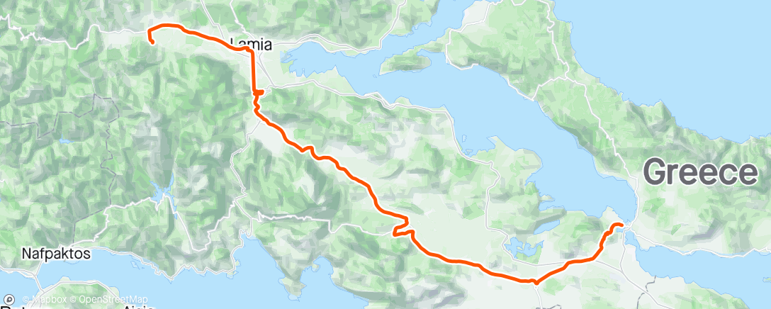 Map of the activity, Tour de Grèce #4