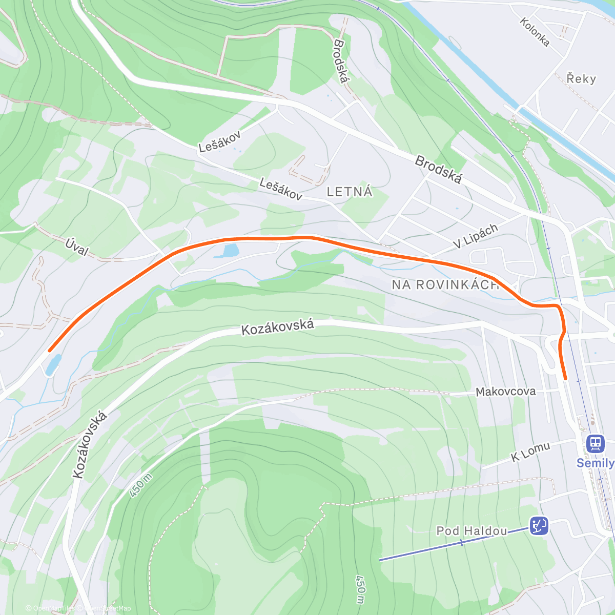 Map of the activity, Morning Ride