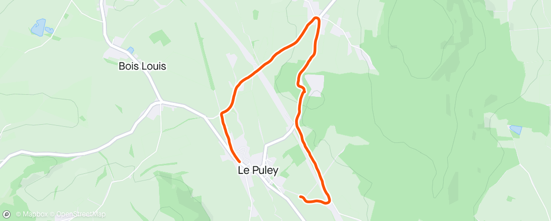 Map of the activity, Evening Run - petite boucle