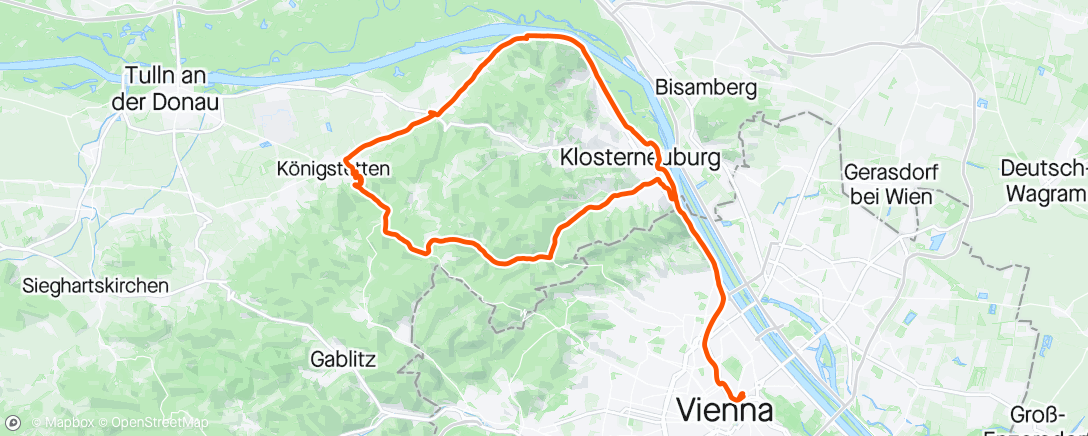Mapa de la actividad (Mittagsradfahrt)