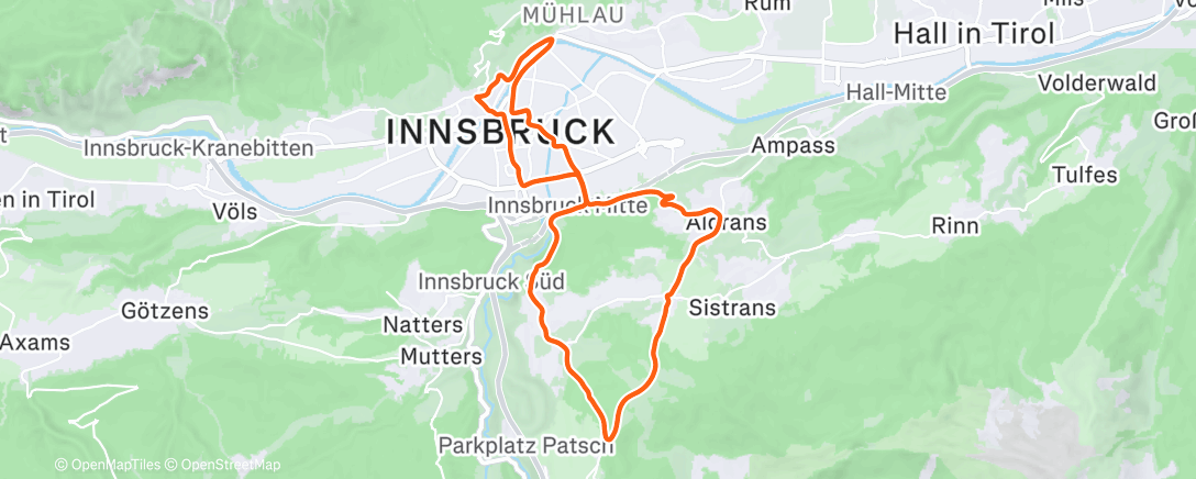 Map of the activity, Zwift - 2018 Worlds Short Lap in Innsbruck