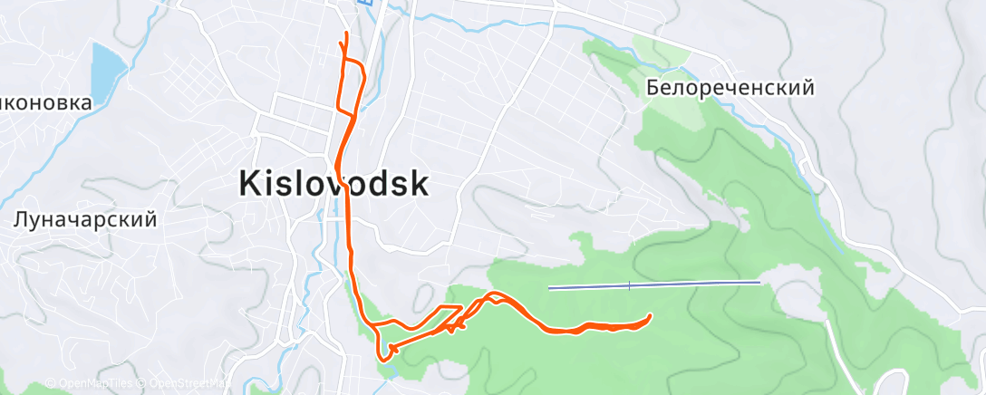 Карта физической активности (Утренний хайкинг)