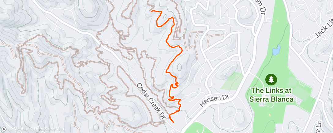 Map of the activity, Morning Run