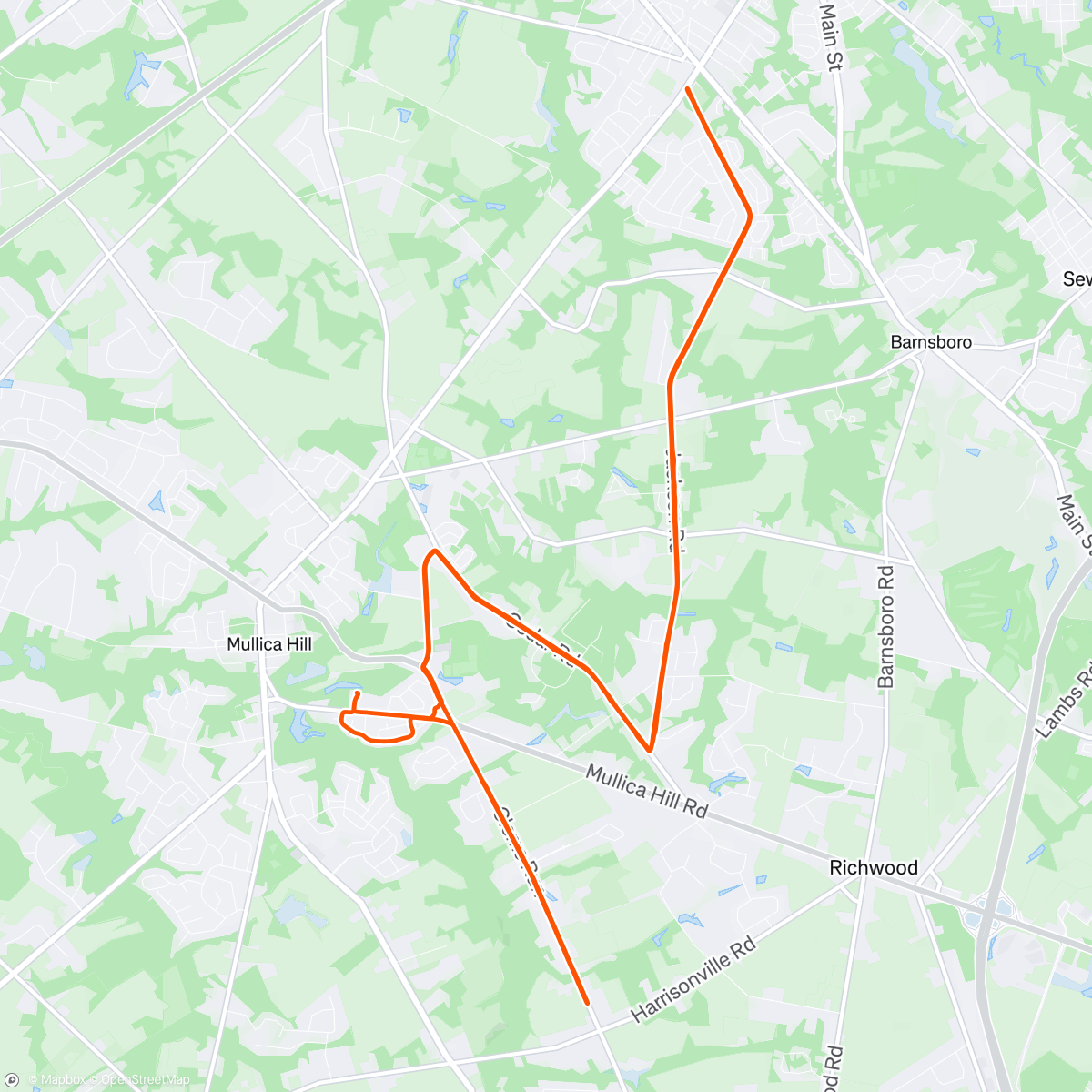 Map of the activity, Morning Ride