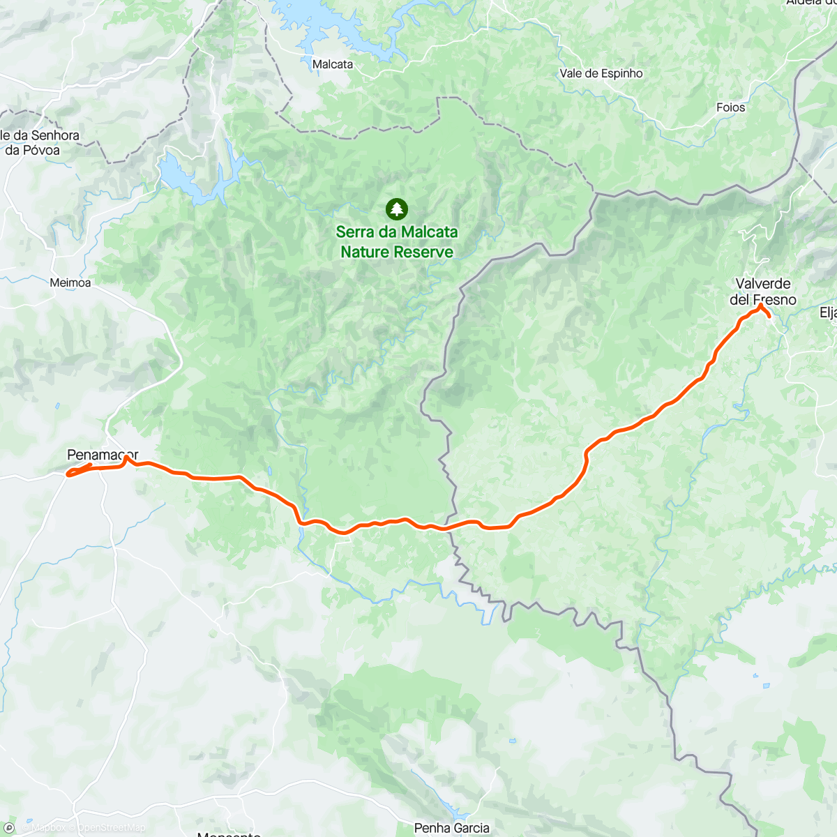 Map of the activity, Morning Ride Ruta de los churros