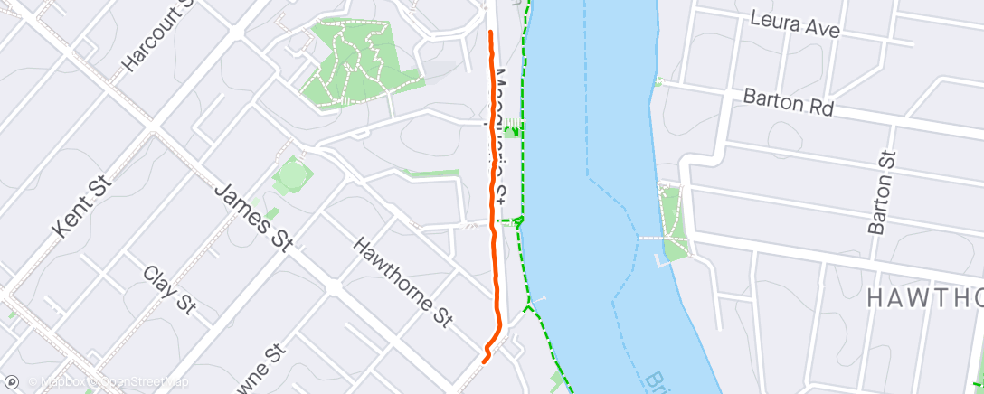 Map of the activity, Walk home from Work