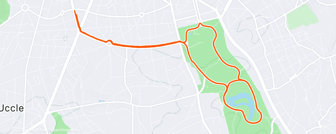 Map of the activity, Afternoon Run