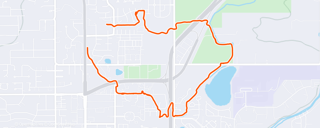 Map of the activity, Lunch Trail Run