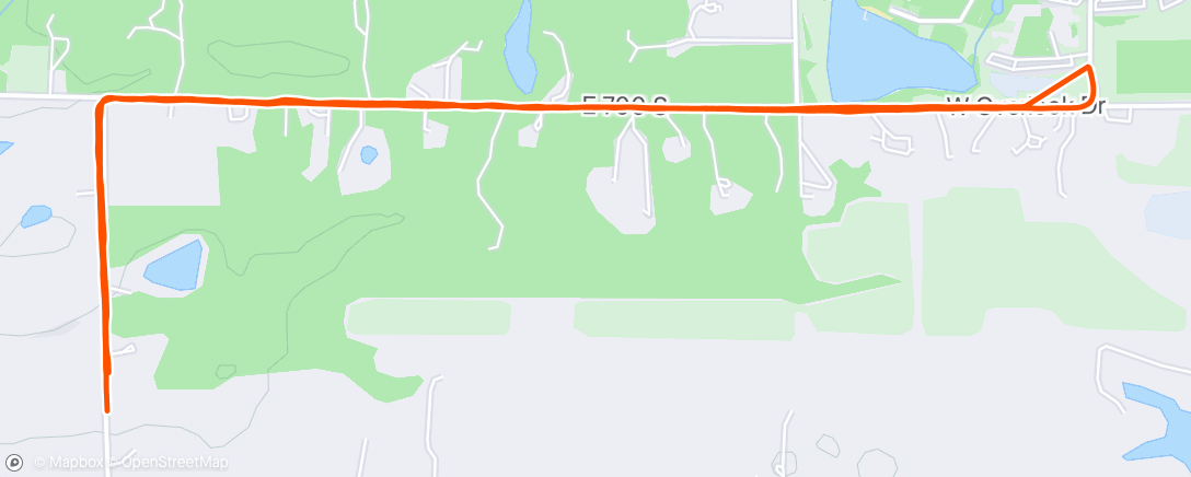 Map of the activity, Afternoon Run