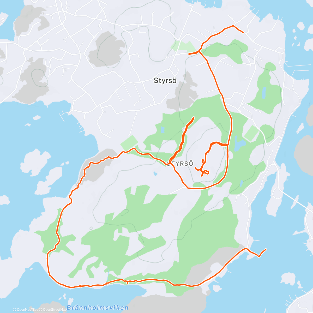 Map of the activity, Spaziergang am Morgen