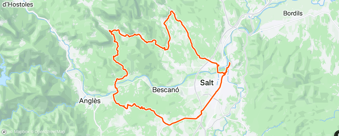 Map of the activity, Lunch Ride