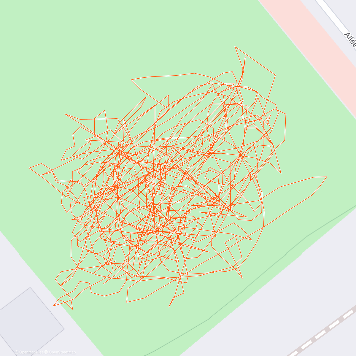 Map of the activity, Entraînement Ultimate Frisbee Mauléon