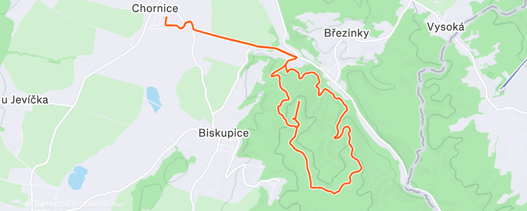 Map of the activity, Morning Trail Run
