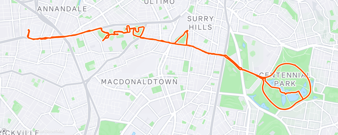 Map of the activity, Afternoon Ride