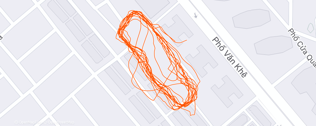 Map of the activity, Morning Run