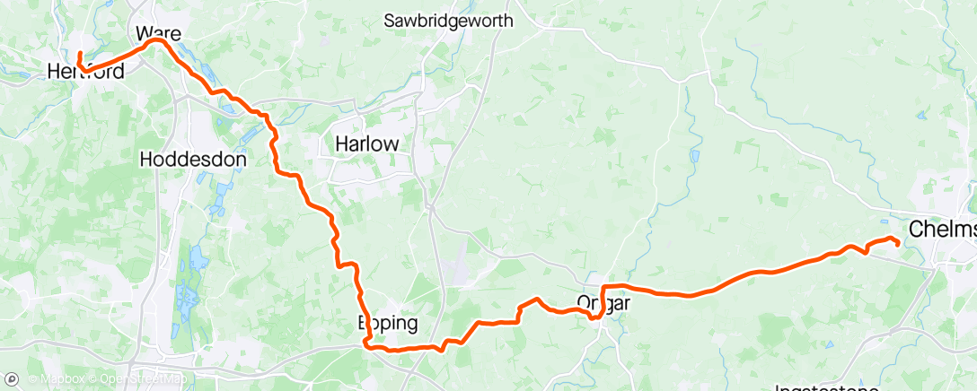 Map of the activity, Post christening commute