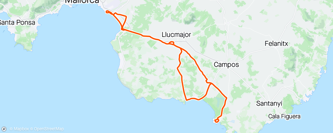 Karte der Aktivität „Fin tur til Colonia St. Jordi - 21c”