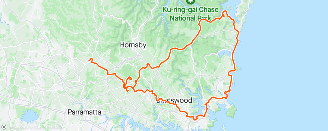 Map of the activity, BN Northern Beaches and Back Roads (lead) extended