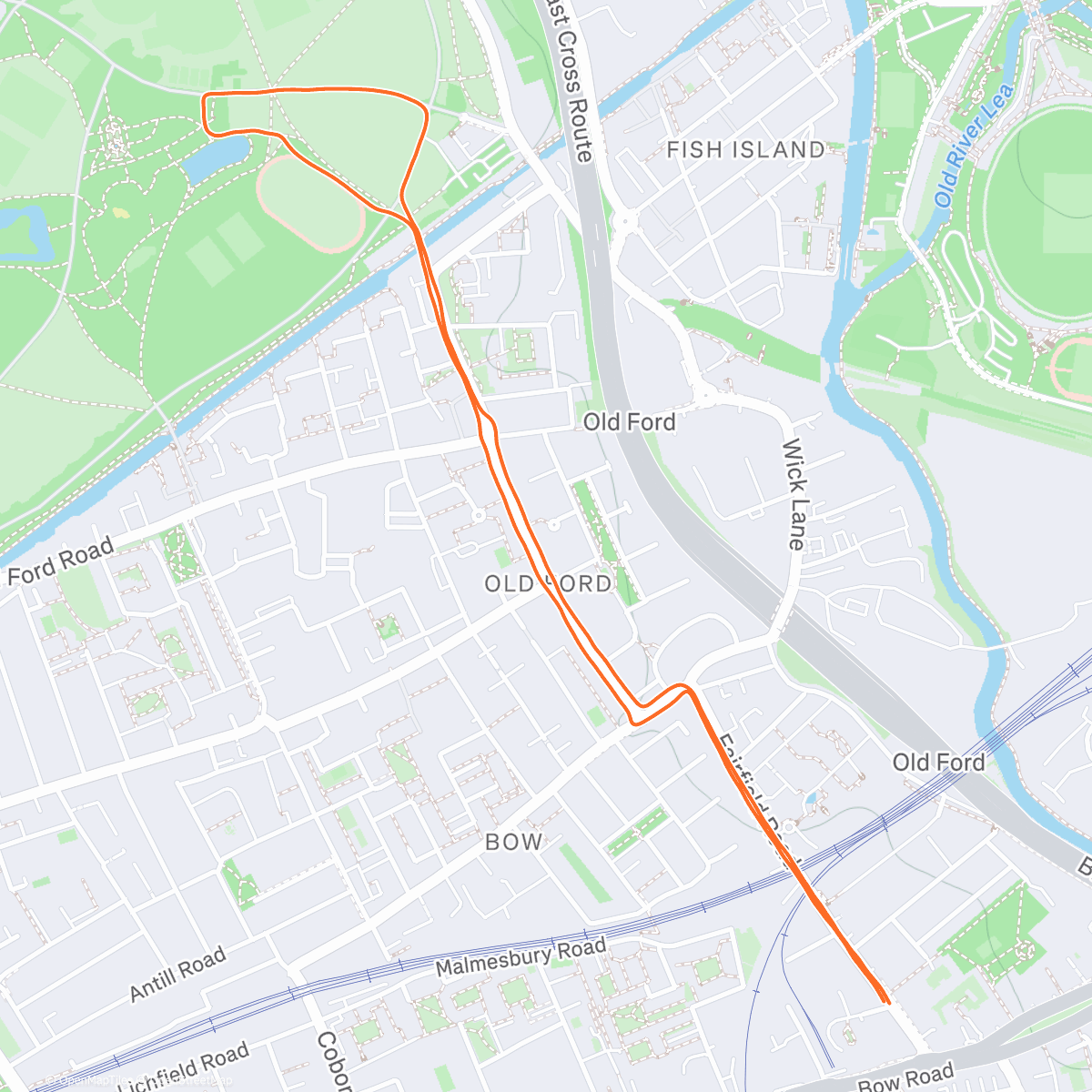 Map of the activity, quality session