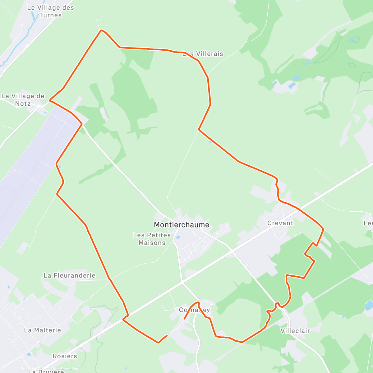 Map of the activity, Reprise SV2 🏃🏻‍➡️🥶