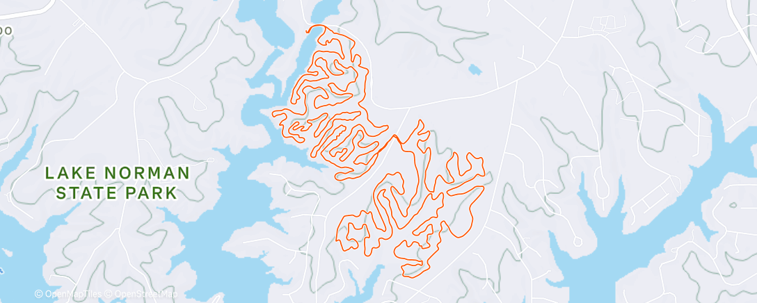 Map of the activity, Lunch Mountain Bike Ride
