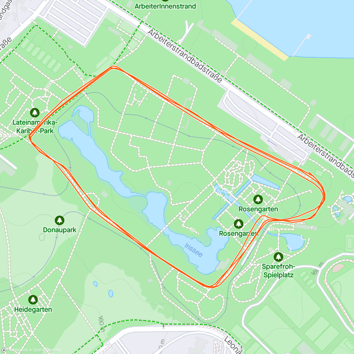 Map of the activity, Vienna parkrun