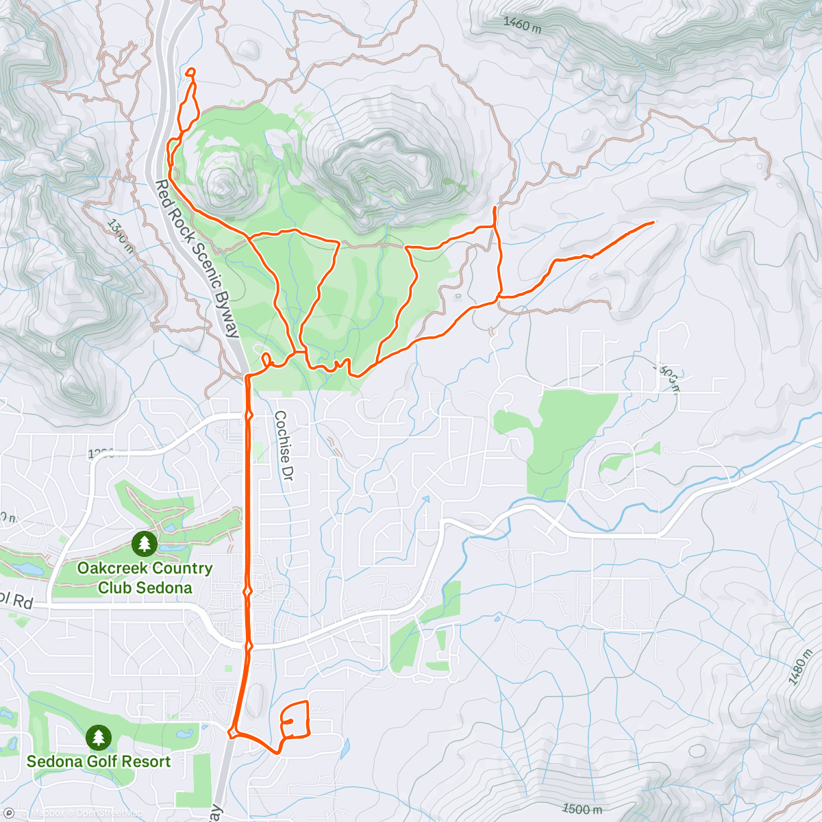 Map of the activity, Felt pretty good on this one (controlled ride)