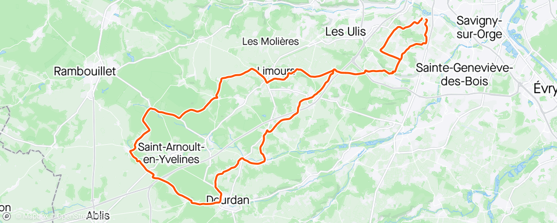 Map of the activity, Sortie vélo le matin avec le scasb