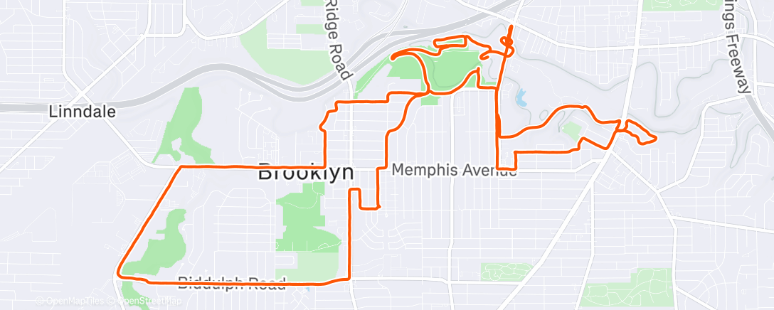 Map of the activity, Riding in the hood