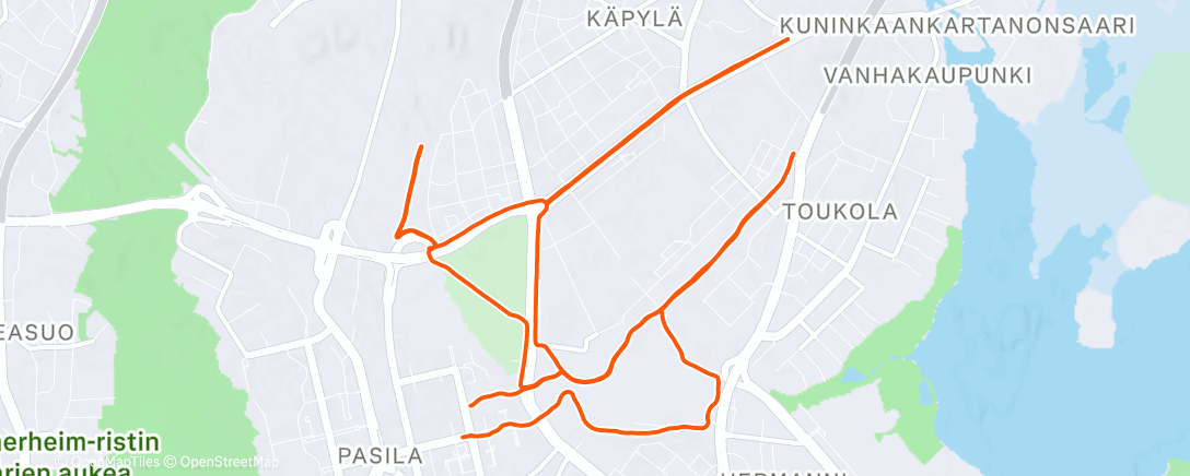 Mapa de la actividad (Lunch Ride)