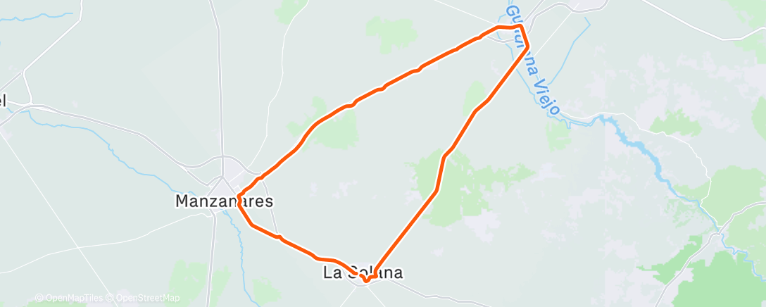 Map of the activity, Bicicleta por la mañana