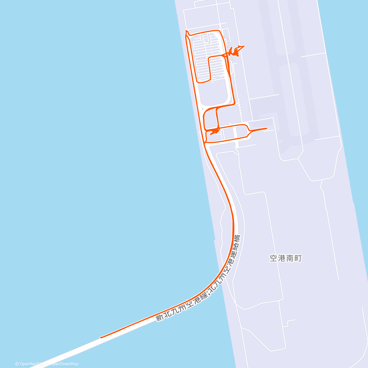 Map of the activity, Kitakyushu airport hanging