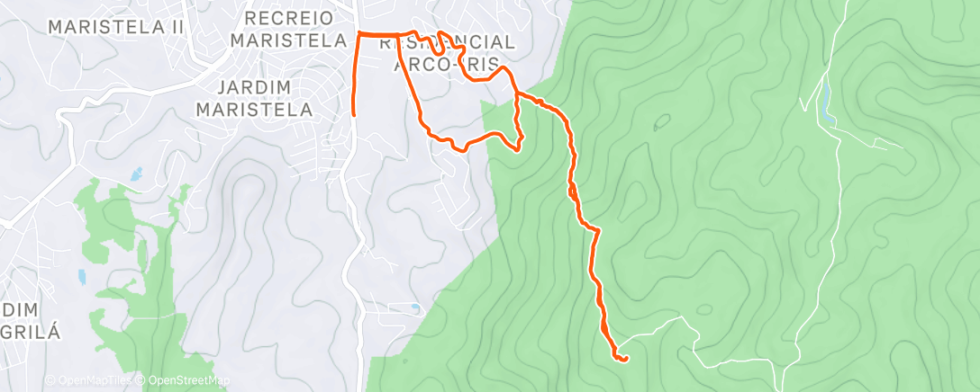 Map of the activity, Pedra Grande com a família