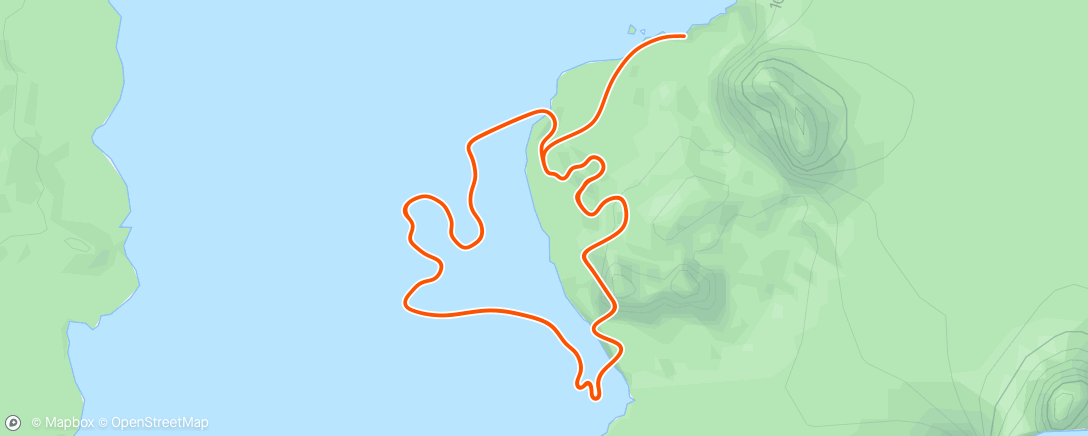 「Zwift - Race: EVO CC CRIT STYLE RACING (C) on Seaside Sprint in Watopia」活動的地圖